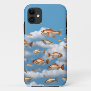 Artistic Modern Raining Fish iPhone 11 Case