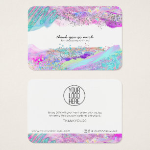 Artistic Modern YOUR LOGO HERE Customer Thanks