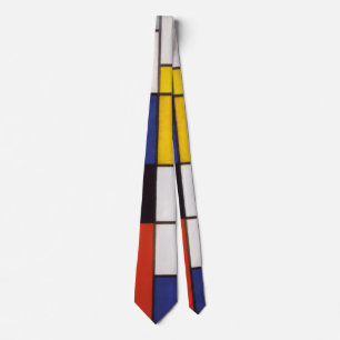 Artistic Mondrian Abstract Painting Design Tie