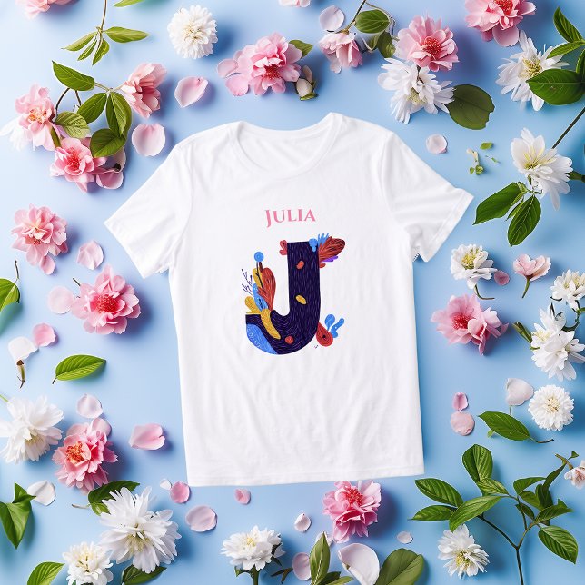 Artistic Monogram - Letter J Birthday Gift Tri-Blend Shirt (Creator Uploaded)