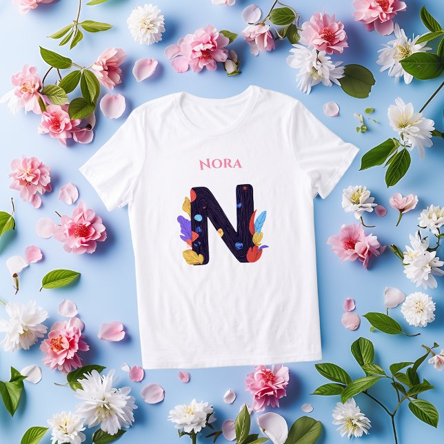 Artistic Monogram - Letter N Bold Colourful Gift Tri-Blend Shirt (Creator Uploaded)