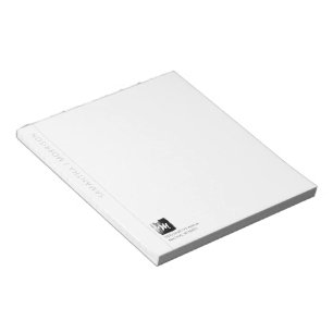 Artistic Monogram Name Black Formal Unique Elegant Notepad