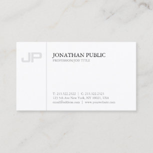 Artistic Monogram Plain Creative Design Luxury Business Card