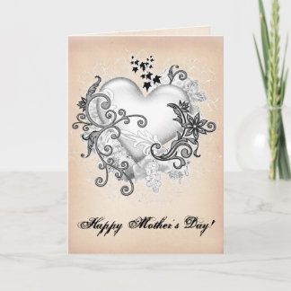 Artistic Mother's Day Heart Card