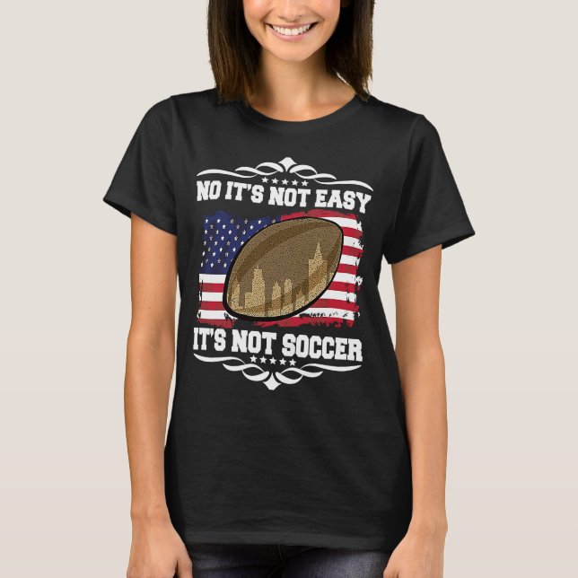 Artistic Motivational USA Flag Rugby Quote T-Shirt (Front)