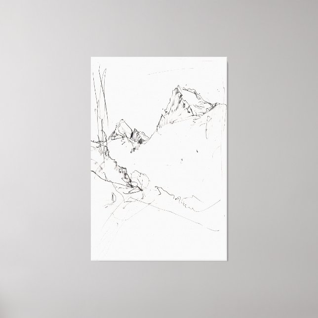 Artistic Mountain Landscape - Premium Canvas Print (Front)