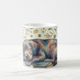 Artistic Mug Unwind & Books Sleeping Dog
