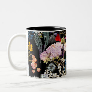 Artistic Multicolor Flower Collage Mug