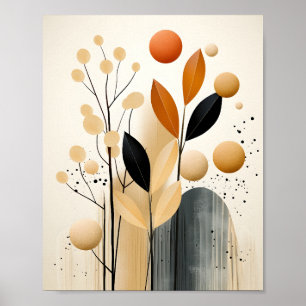 Artistic Nature Abstract Art Of A Autumn Leaves Poster
