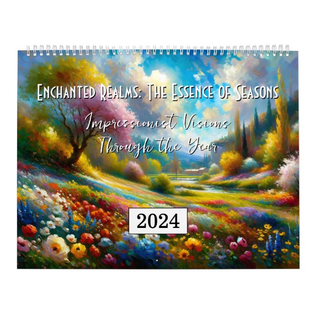 Artistic Nature Landscapes Seasonal Painting  Calendar (Cover)