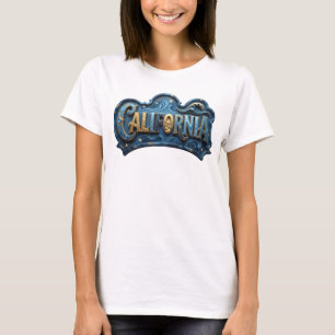 Artistic Navy CALIFORNIA Graphic Tee
