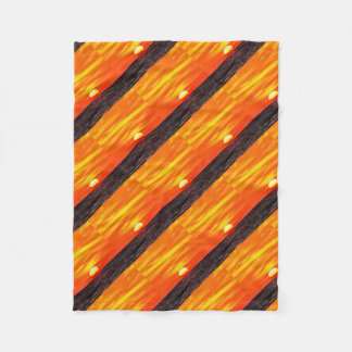 Artistic Orange Aegean Sunset Akyaka  Fleece Blanket
