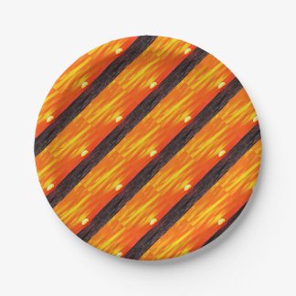Artistic Orange Aegean Sunset Akyaka  Paper Plate