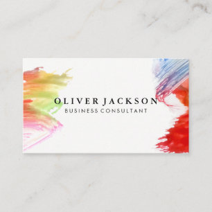 Artistic Paint Brush Stroke Business Card