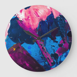 Artistic painted texture, modern decor. large clock