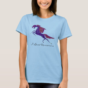 Artistic Painted Unicorn Glitter Sparkles T-Shirt
