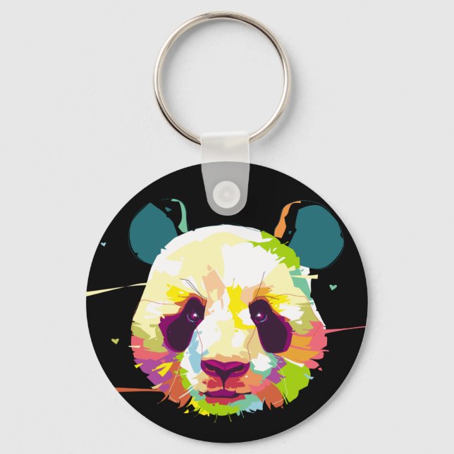 Artistic Panda Key Ring (Front)