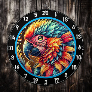 Artistic Parrot Dartboard for Game Enthusiasts