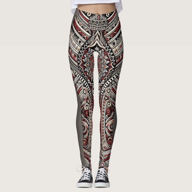 Artistic pattern  leggings (Front)