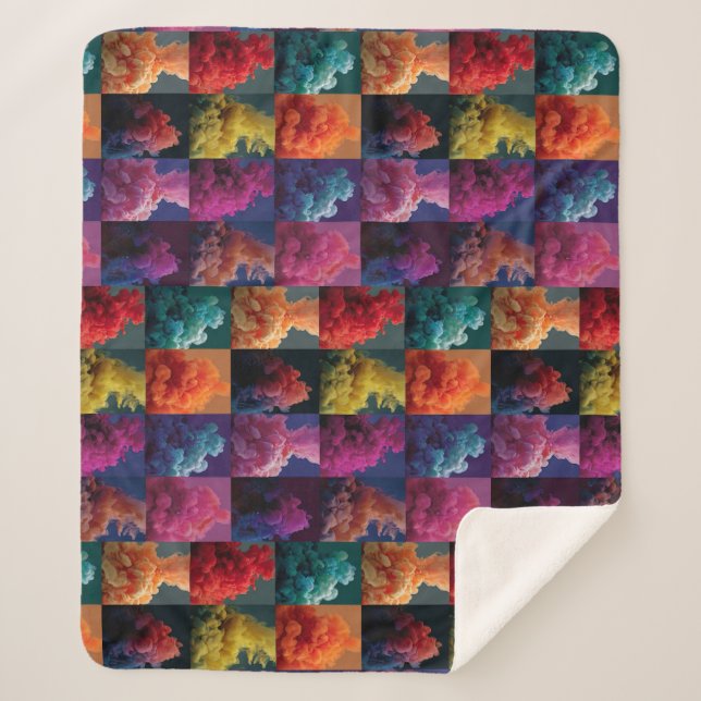 artistic pattern sherpa blanket (Front)