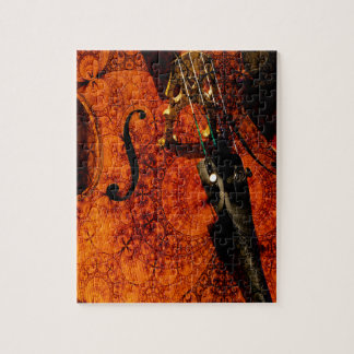 Artistic patterned cello design jigsaw puzzle