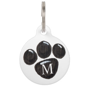 Artistic Paw Print ⎥ Personalised ID Dog Tag