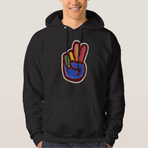 Artistic Peace Hand Sign Hoodie