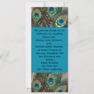 Artistic Peacock Wedding Invitation