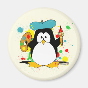 Artistic Penguin Magnet