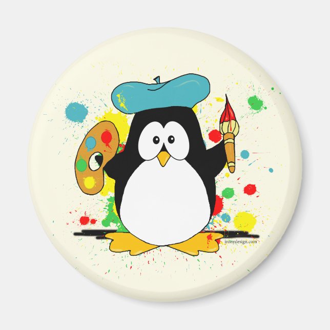 Artistic Penguin Magnet (Front)