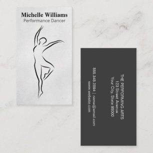 Artistic Performance Dancing Logo Business Card
