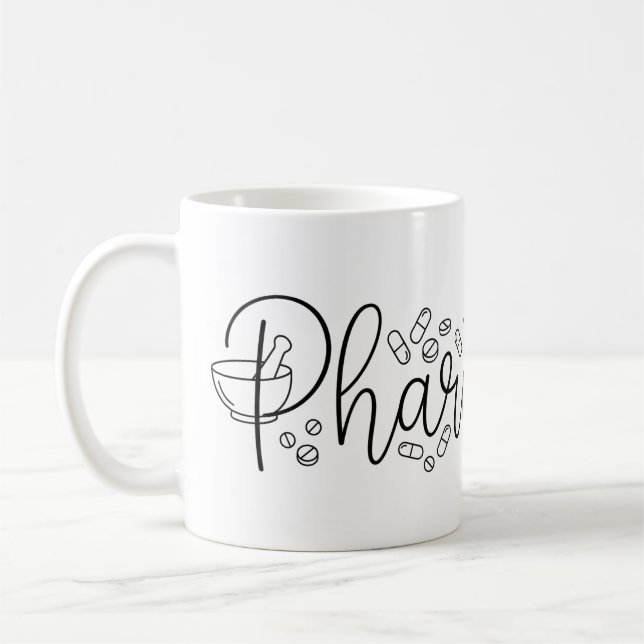 Artistic Pharmacist Typography Mug (Left)