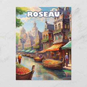 Artistic Photography: Roseau, pearl of the Antille Postcard