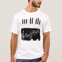 Artistic Piano Keys Treble Clef Musical Notes