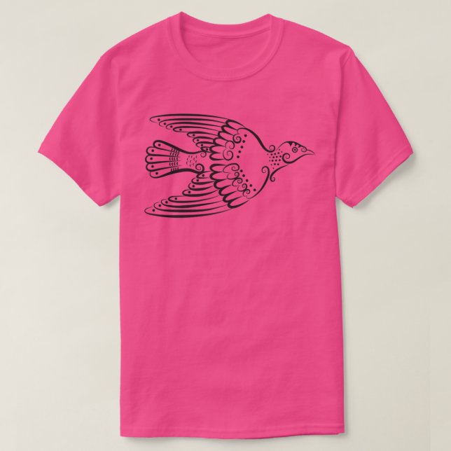 Artistic Pigeon T-Shirt (Design Front)