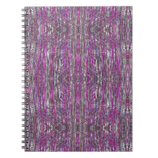 Artistic Pink and Grey Lines Spiral Notebook