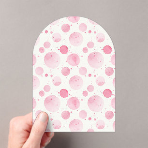 Artistic Pink Bubbles Acrylic Invitation