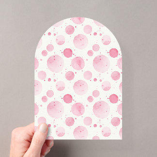 Artistic Pink Bubbles Acrylic Invitation
