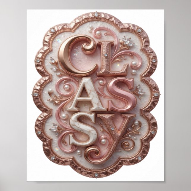 Artistic Pink CLASSY Poster (Front)