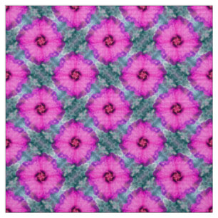 Artistic Pink Flower Seamless Pattern Design Fabric