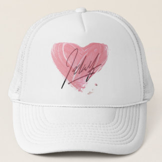 Artistic Pink Heart Cap