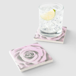 Artistic Pink Rose rb Stone Coaster