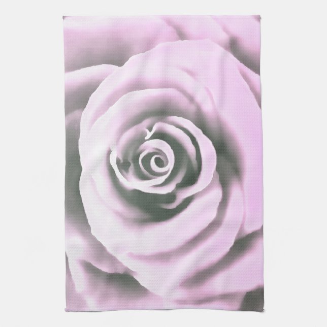 Artistic Pink Rose  rb Tea Towel (Vertical)