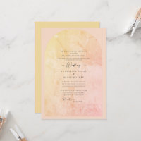 Artistic Pink & Yellow Geometric Christian Invita