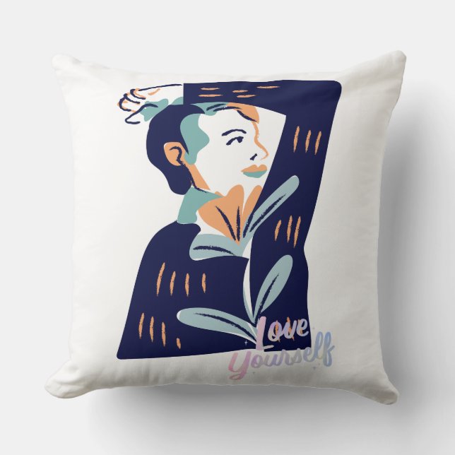Artistic Portrait Love Yourself Cushion (Front)
