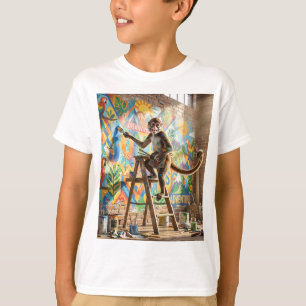 Artistic Primate Muralist in Modern Sunlit Loft T-Shirt