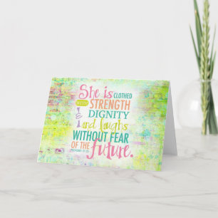 Artistic Proverbs 31:25 Card