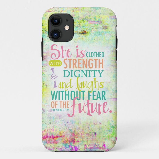 Artistic Proverbs 31:25 Case-Mate iPhone Case (Back)