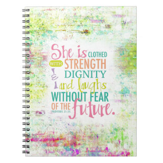Artistic Proverbs 31:25 Notebook