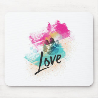 Artistic Puppy Love Mouse Mat